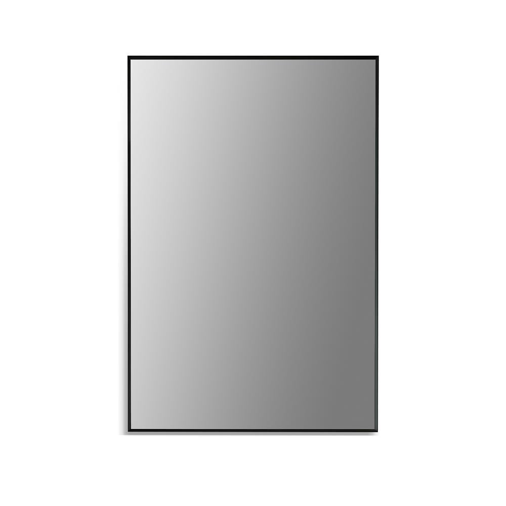 Elegant Rectangular Silver and Gold Aluminum Bathroom Vanity Mirror
