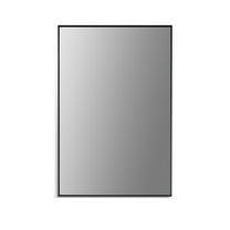 Altair Sassi 24" Rectangle Bathroom/Vanity Matt Black Aluminum Framed Wall Mirror