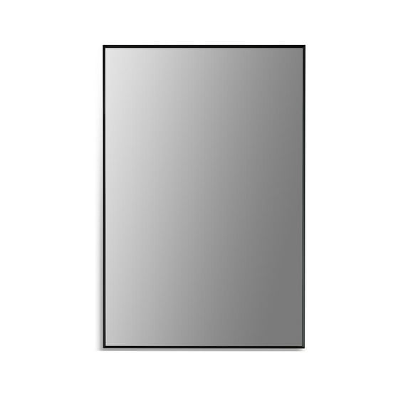 Altair Sassi 24" Rectangle Bathroom/Vanity Matt Black Aluminum Framed Wall Mirror
