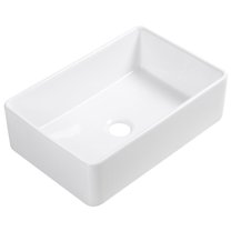 Altair Treviso Glossy White Ceramic Rectangular 30" L x 19.7" W Vessel Bathroom Sink