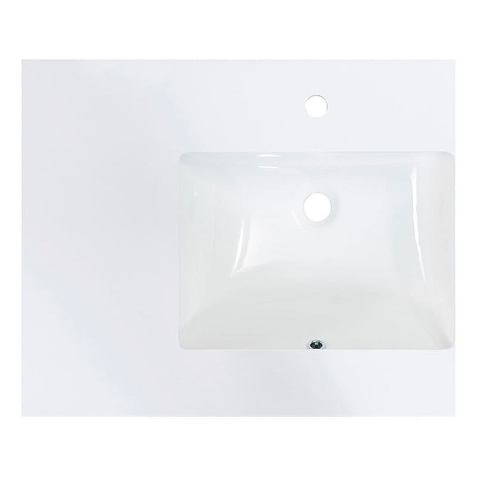 Snow White 37" Stone Vanity Top with Undermount Sink
