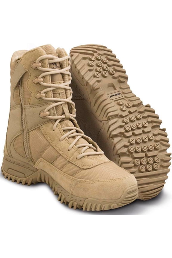 Vengeance SR 8in Tan Side-Zip Boots, Color: Tan, Size: 14, Width: R