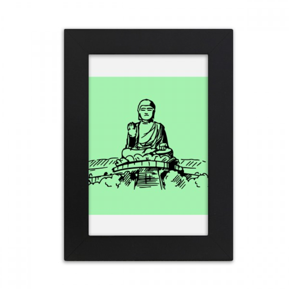 Altar Building Blessing Statue Outline Desktop Photo Frame Picture Display Art Painting Exhibit