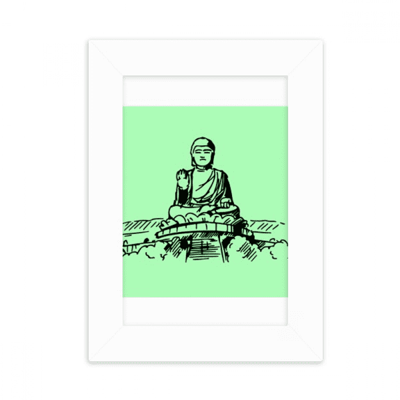 Altar Building Blessing Statue Outline Desktop Photo Frame Picture Display Decoration Art Painting