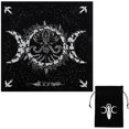 thumbnail image 1 of Altar Cloth Black Moon Goddess Tarot Cloth with Velvet Fabric Bag Divination Witch Wiccan Witchcraft Supplies Tools for Tarot Cards Tablecloth Astrology Tapestry DIY, 1 of 8