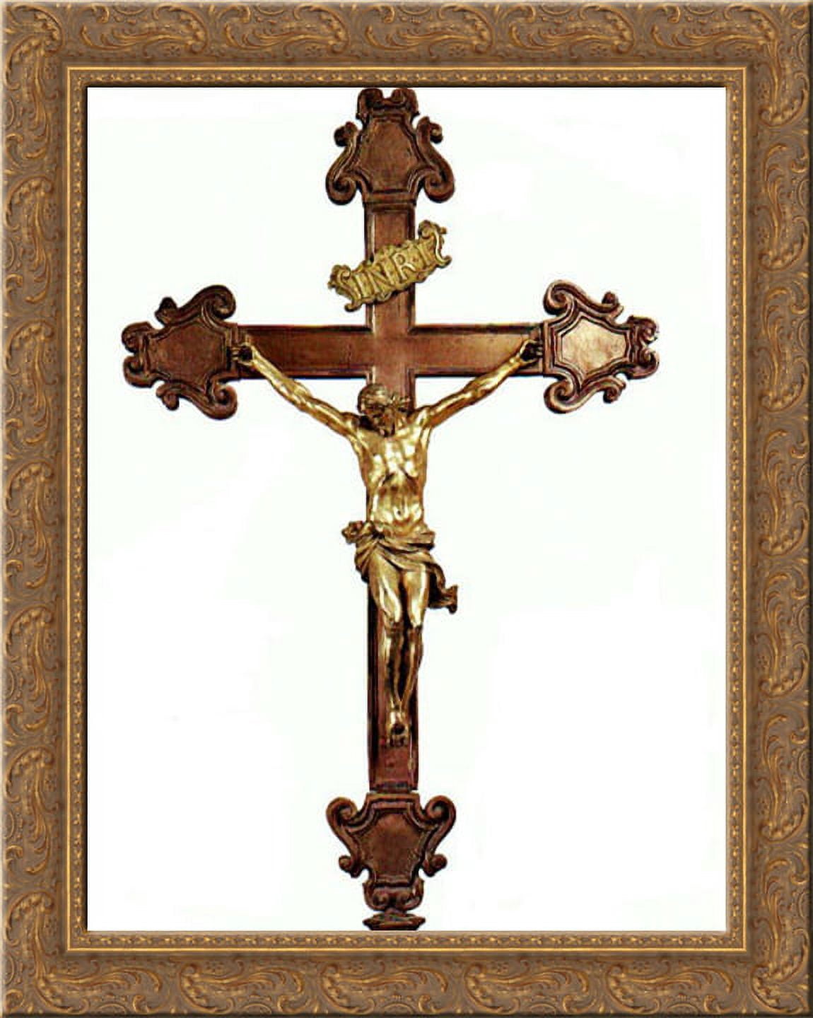 Altar Cross 24x20 Gold Ornate Wood Framed Canvas Art by Gian Lorenzo ...