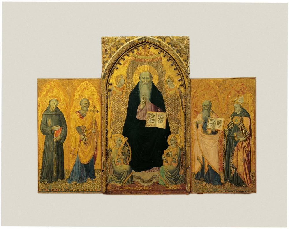 Altar Piece With St Anthony The Abbot And Saints Canvas Art - (24 x 18)