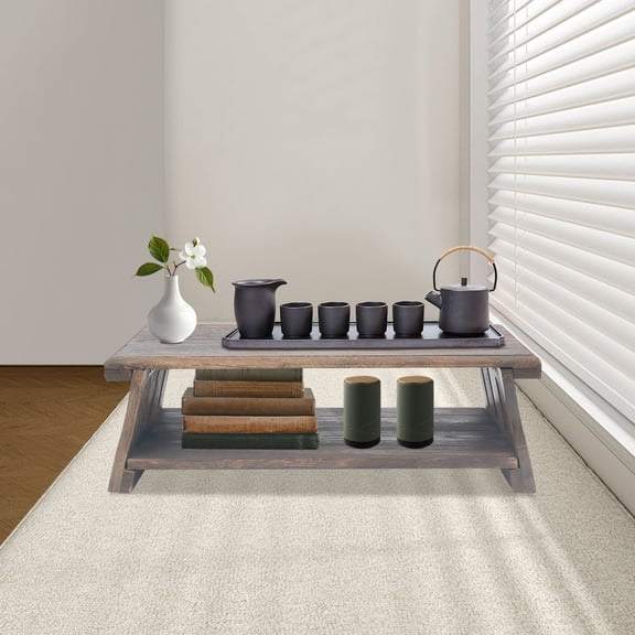 Altar Table, Folding Meditation Table, Low Coffee Table for Sitting on The Floor For Spiritual Altars, Prayer, Reading