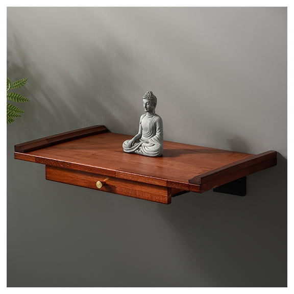 Altar Table with Drawers Storage, Bamboo Buddhist Relaxation Table, Chinese Style Altar Table for Prayers, Divination, Worship