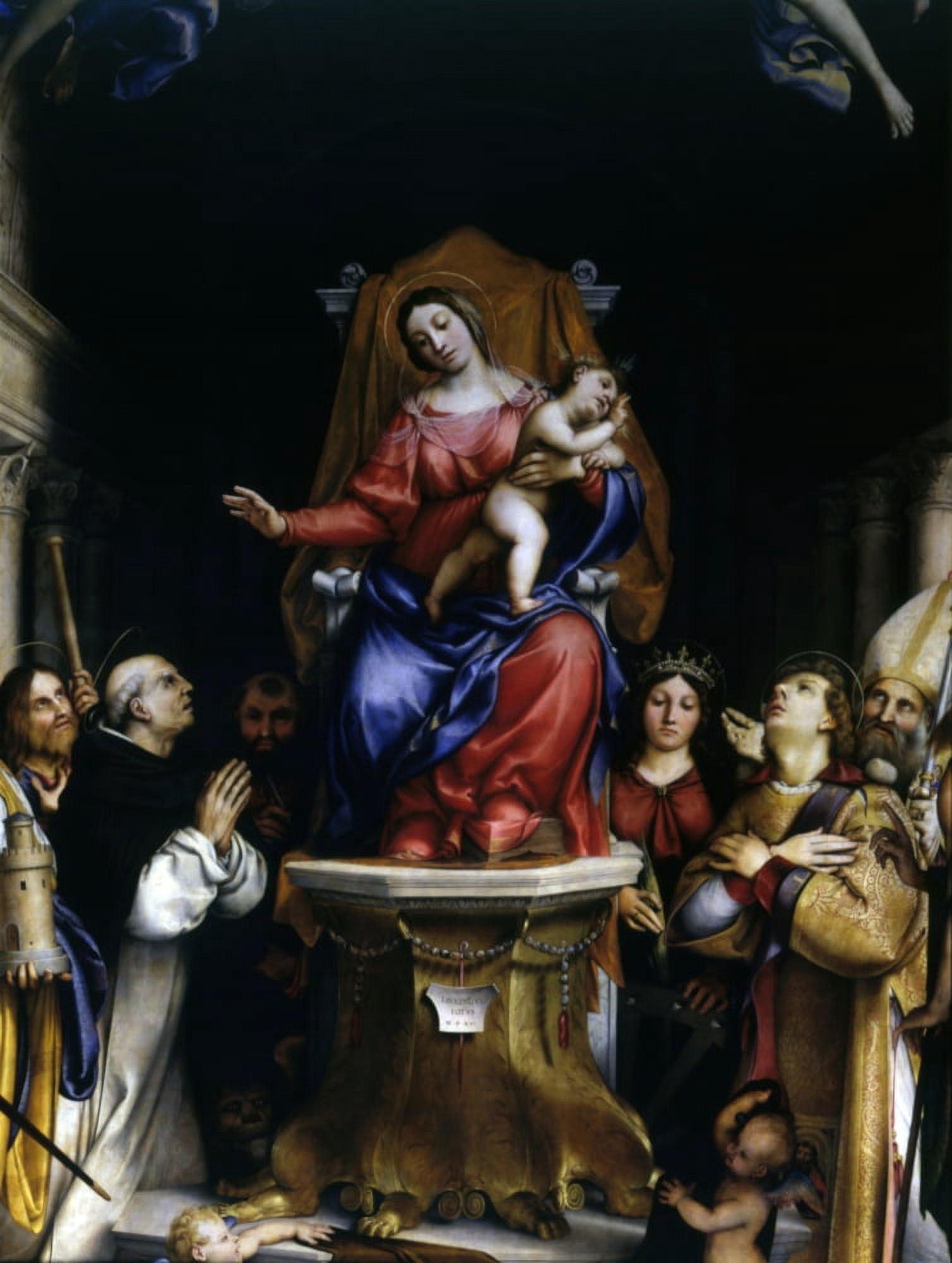 Altarpiece Of Saint Bartholomew Canvas Art - (18 x 24)