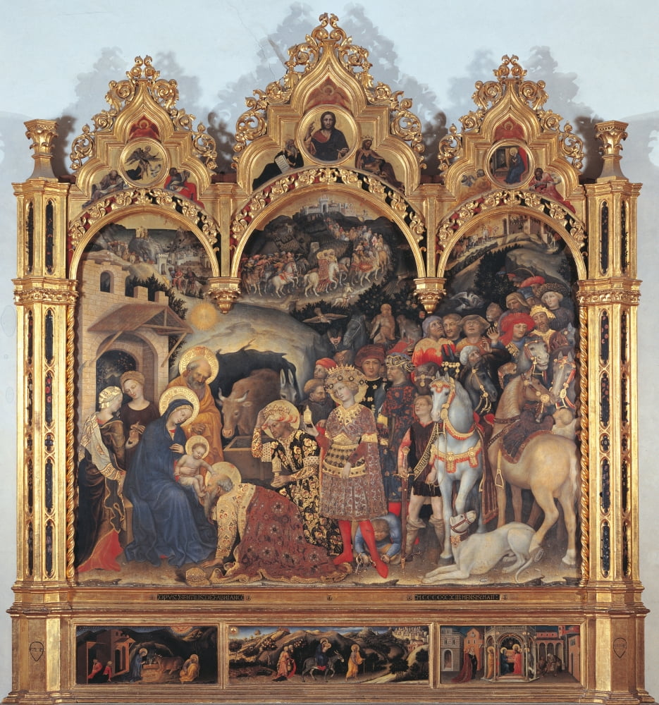 Altarpiece With The Adoration Of The Magi Canvas Art - (24 x 36)