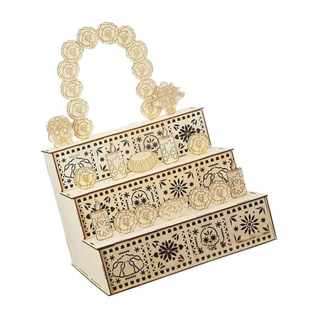 Altars For Day of Dead Supplies Memory Display Traditional Ofrenda Shadows Box with Skull Home Desktop Decoration