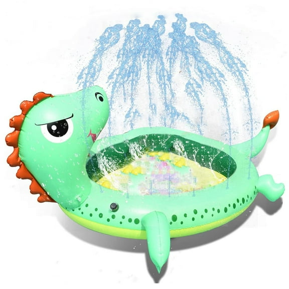 Kids Outdoor Large 77'' Inflatable Pool Sprinkler Dinosaur Splash Pad Water Toy