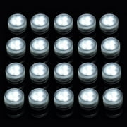Altaz Submersible LED Tea Lights - Waterproof Flameless Warm White Led Lights Battery Powered, Small Led Candle Light for Vase, Hot Tub, Pool, Party, Lantern, Wedding Decor (20pcs Without Remote)