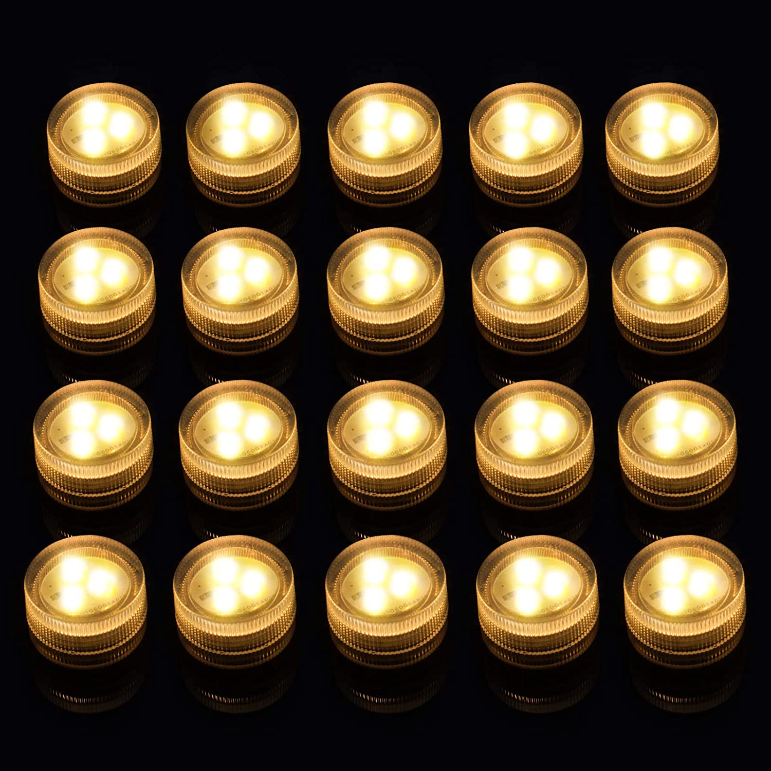 AGPtek 10PCS LED Flameless Submersible Waterproof Round Candle Flower ...