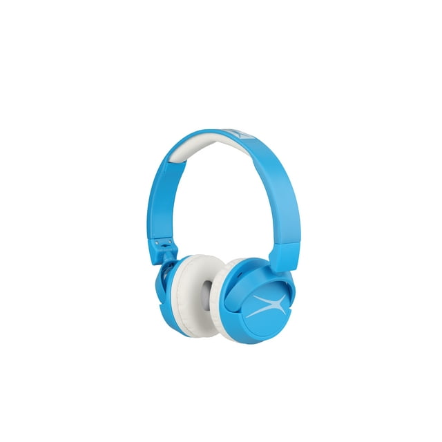 Altec Lansing 2-in-1 Kid Safe Wired & Wireless On-Ear Headphone, Blue