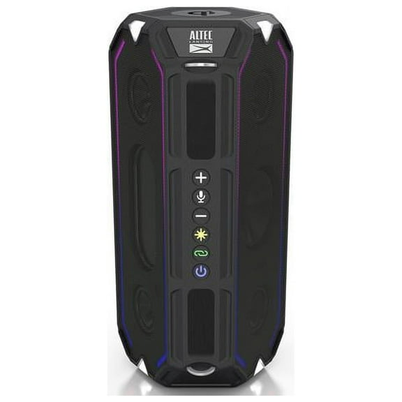 Altec Lansing HydraShock Everythingproof Portable Wireless Bluetooth Speaker, Blk, 20 Hrs Playtime, IP67 Waterproof, LED Lighting
