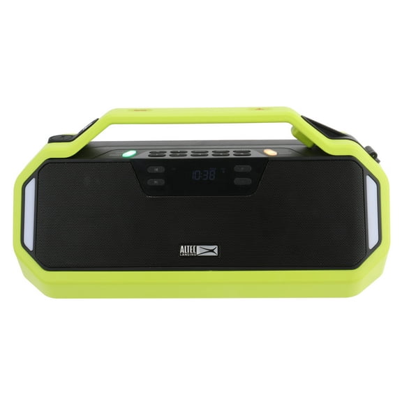 Open Box Altec Lansing IMT7012 StormChaser 10 Hours Playtime IPX5 Water Resistant LED Lights Portable Wireless Bluetooth Emergency Weather AM/FM Radio Speaker