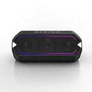 Altec Lansing IMW1400-B HydraBoom Everythingproof Portable Bluetooth Speaker with LED Lights, Black