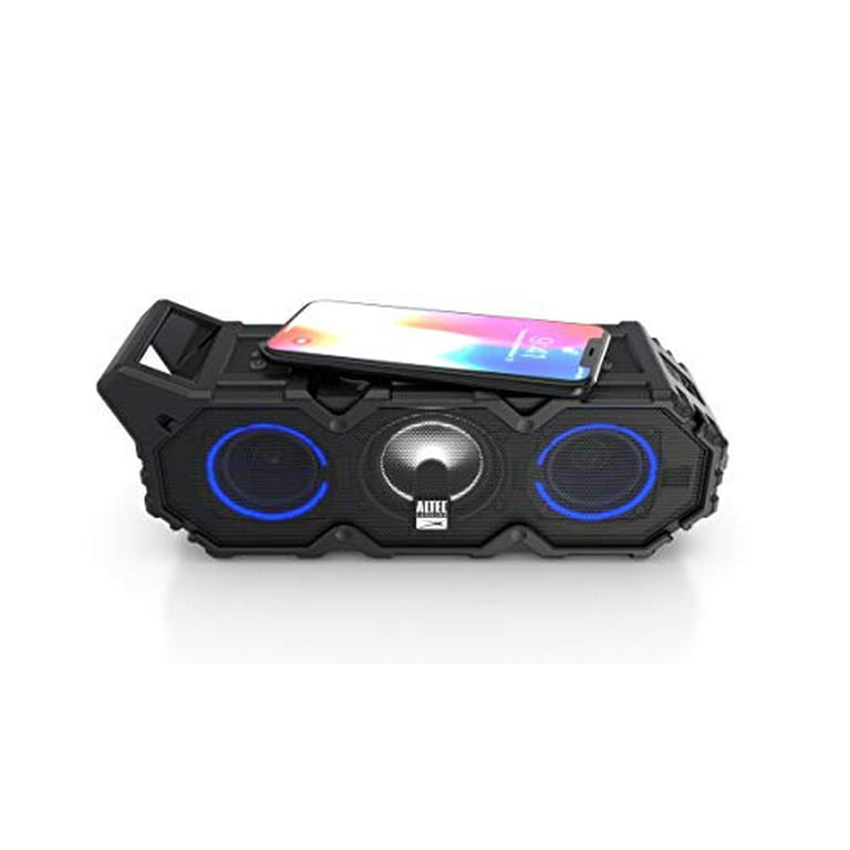 Altec Lansing Lifejacket XL Jolt with Lights Built in Qi Wireless Charger Waterproof Snowproof Shockproof and It Floats in Water Up to 20 Hour