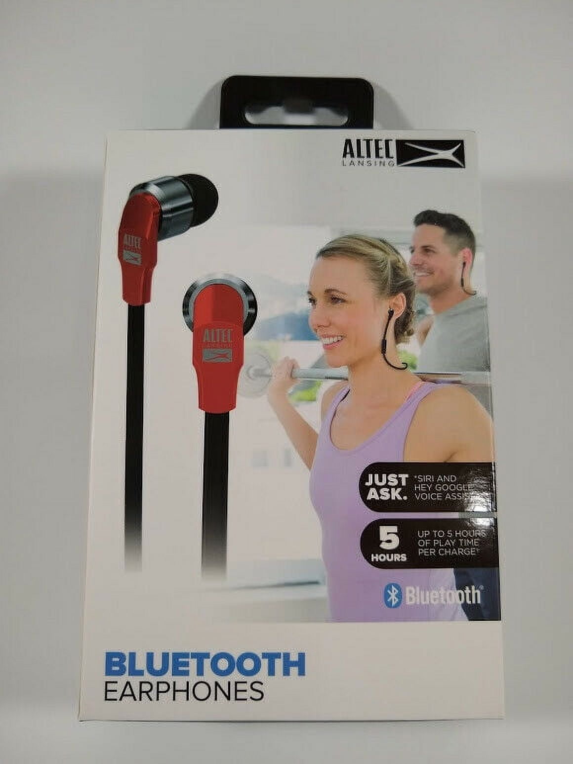 Altec Lansing MZX120 Wireless Bluetooth Sport InEar Earphones (RED