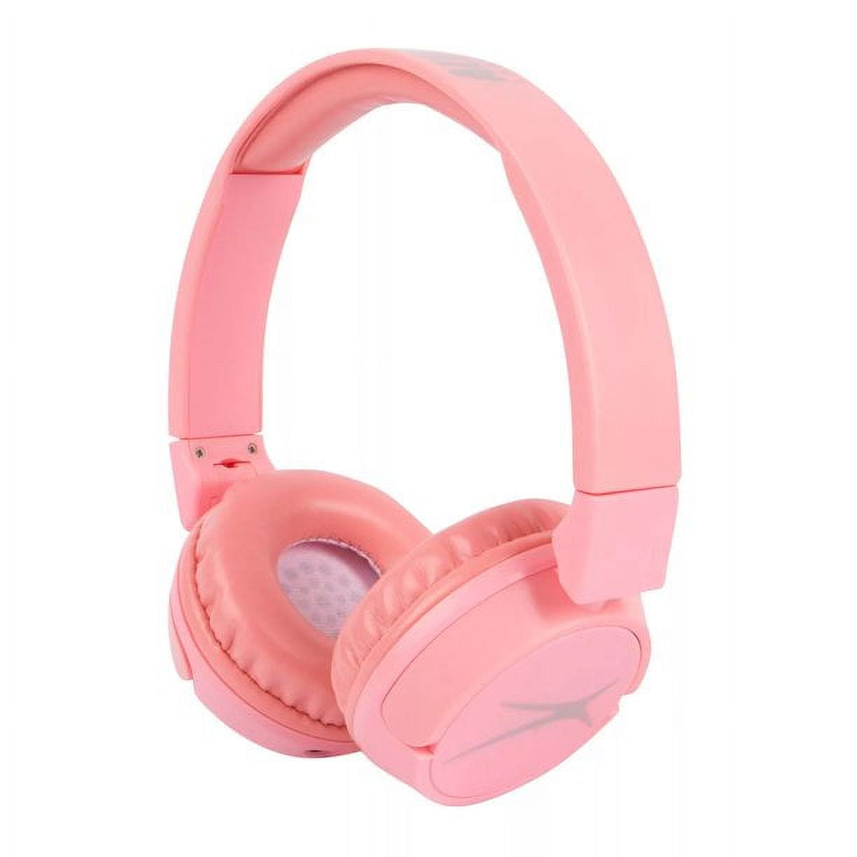 Altec Lansing MZX250 2-IN-1 Bluetooth and Wired Kid Friendly Headphones, Bubblegum Pink