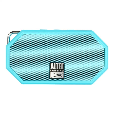 Pre-Owned Altec Lansing Mini H20 Waterproof/Floatable Bluetooth Speaker, Portable, IP67, IMW257-AB, Aqua Blue