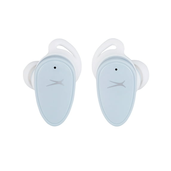 Altec Lansing NanoBuds Active Noise Cancelling Truly Wireless Earbuds, with Water Resistance, Stay-In-Place Helix Wings, Anti-Microbial Protection, 28 Hours of Total Playtime, Ice Blue