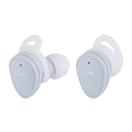 Altec Lansing NanoBuds Sport Truly Wireless Earbuds, with Water Resistance, Stay-In-Place Helix Wings, Anti-Microbial Protection, 20 Hours of Total Playtime, Ice Blue, MZX5200-ICY