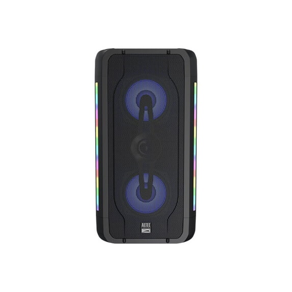 Altec Lansing Shockwave 100 Wireless Party Speaker with Rechargeable Battery, Portable Sound System with Microphone, 7 LED Light Modes and Built in USB Smartphone Charger