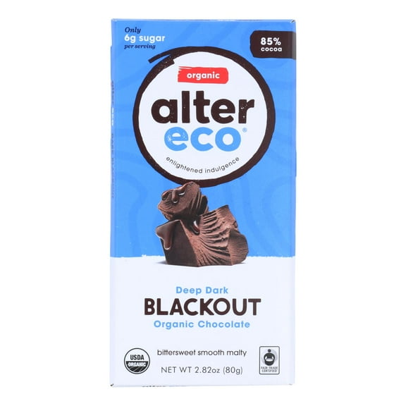 Alter Eco Americas Organic Chocolate Bar - Case of 12 - 2.82 oz Bars