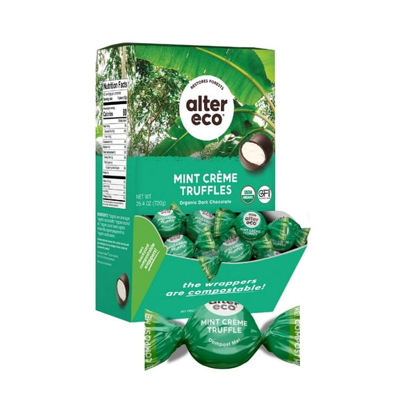 Alter Eco Chocolate Truffle Dark Mint Organic 0.42 oz (Pack Of 60)
