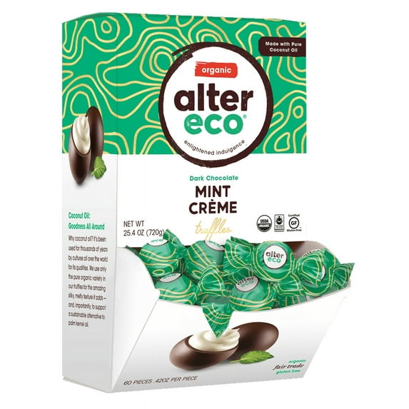 Alter Eco - Mint Creme Organic Chocolate Truffles, 60 Ct.