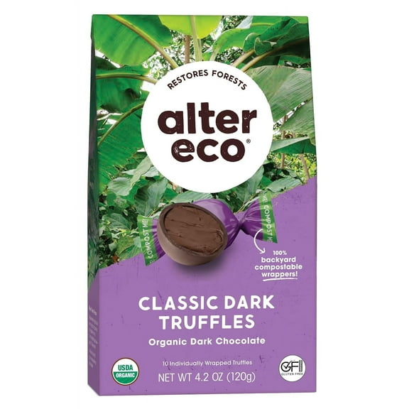 Alter Eco Organic Classic Dark Truffles Dark Chocolate 4.2 oz Pack of 3