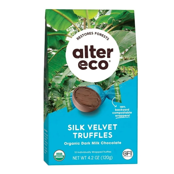 Alter Eco Organic Velvet Truffles Dark Milk Chocolate - 4.2 oz Pack of 2