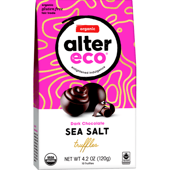 Alter Eco - Sea Salt Organic ChocolateTruffles, 10ct