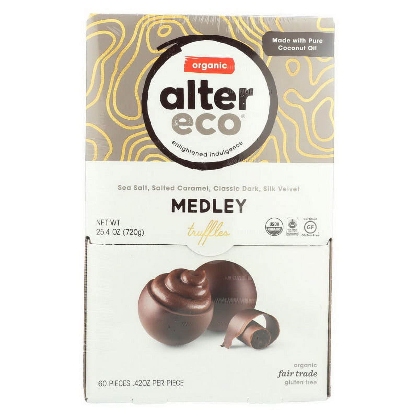 Alter Eco Truffle Medley (Assorted) Organic Chocolate, 60 Ct