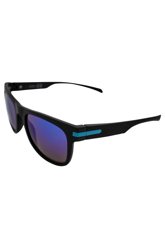 Crash Sports Fashion Retro Sunglasses for Men or Women Black Frame w/Metal Accents & G-Tech Blue Lenses