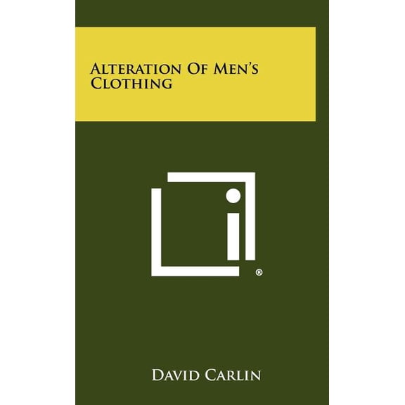 Alteration Of Men's Clothing, (Hardcover)