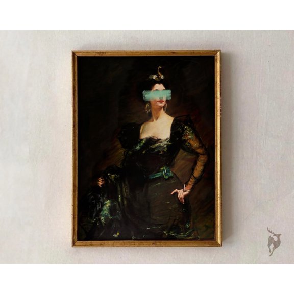 Altered Art Portrait Eclectic Rococo Style
