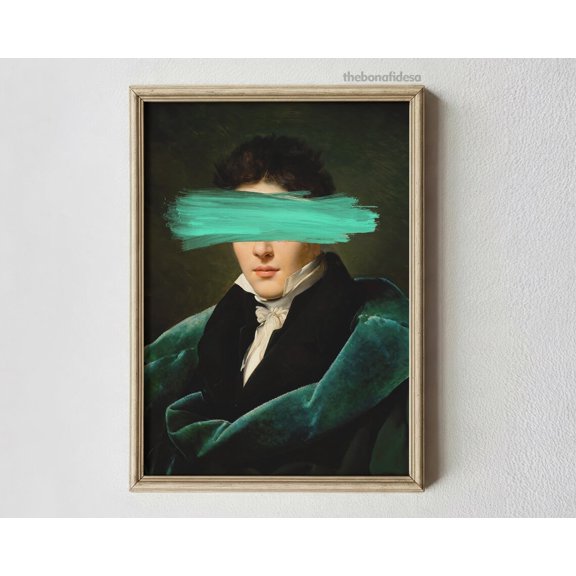 Altered Art Portrait Surreal Eclectic Home Decor