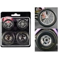 thumbnail image 1 of Altered Dragster Chrome Wheels & Tires from Mondello & Mastsubara Altered Dragster for 1-18 Scale Models - Set of 4 Piece, 1 of 1