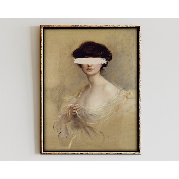 Altered Portrait Eclectic Vintage Collage Decor Wall Art