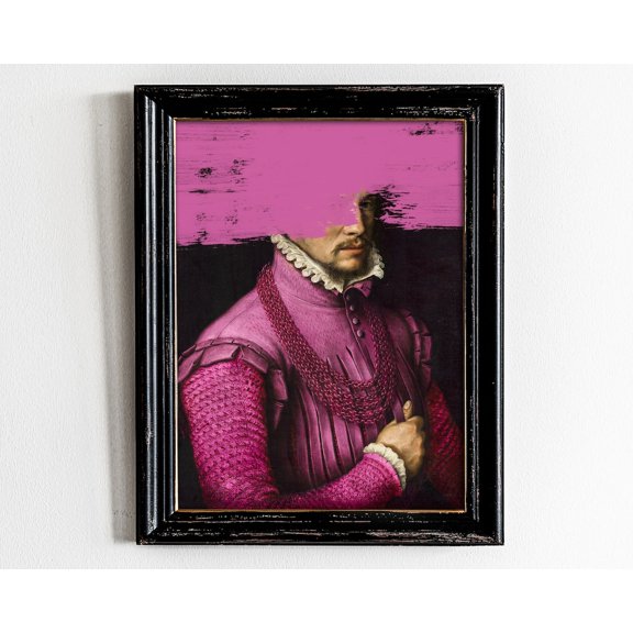 Altered Portrait Maximalist Decor Wall Art
