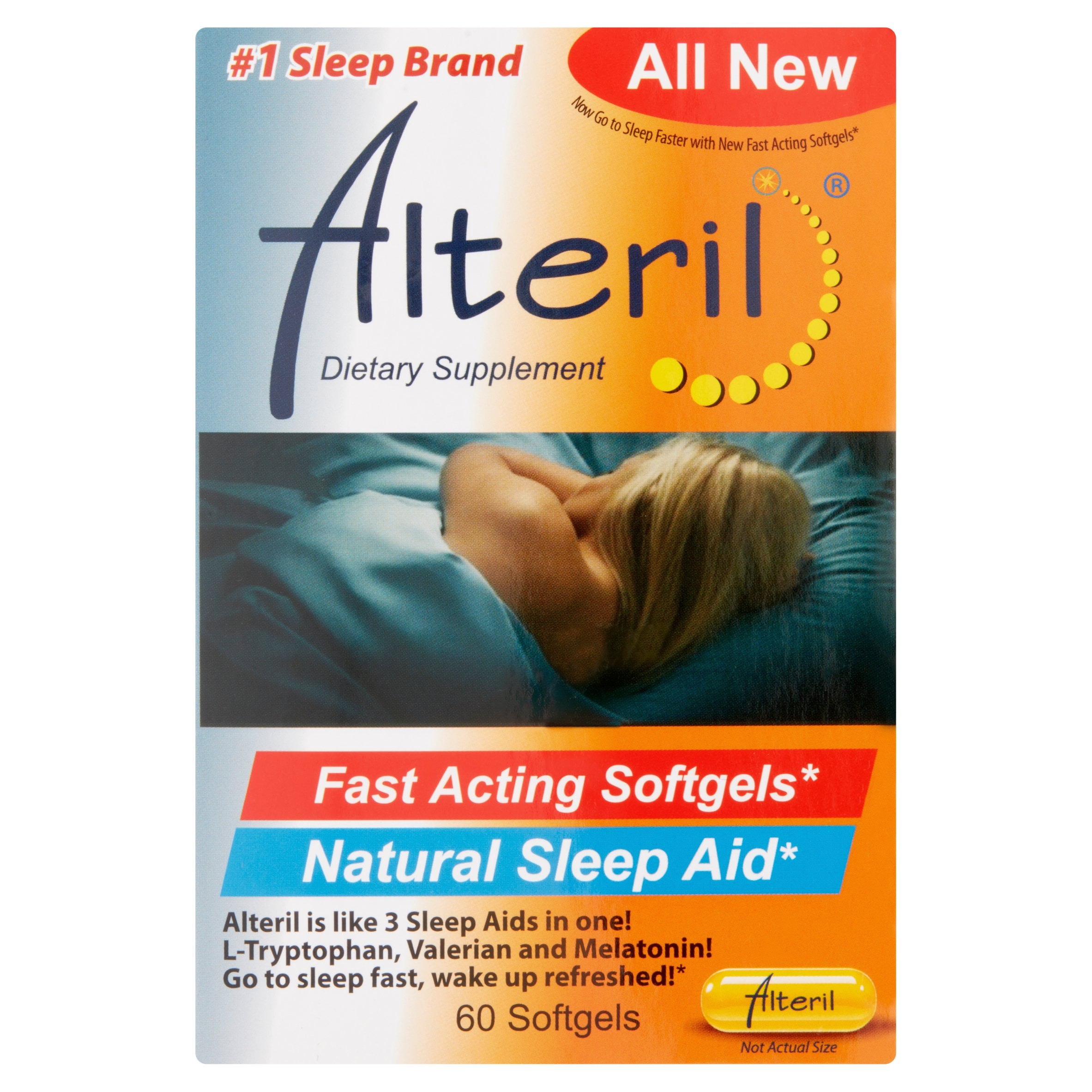 Alteril All Natural Fast Acting Liquid Sleep Aid Softgels - 30 Ea, 3 ...