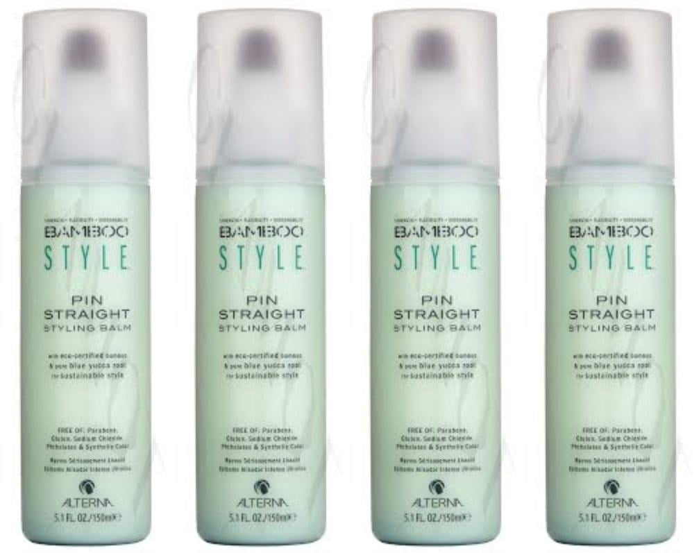 Alterna Bamboo Style Pin Straight Styling Balm Blow Dry Anti-Frizz 5.1 oz. 4 Pack