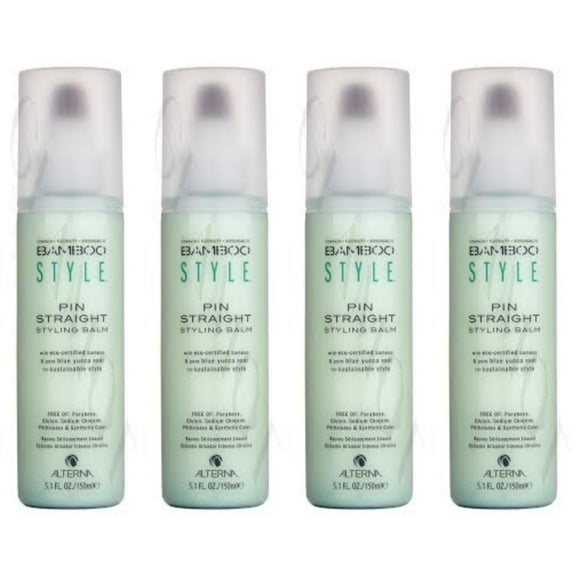Alterna Bamboo Style Pin Straight Styling Balm Blow Dry Anti-Frizz 5.1 oz. 4 Pack