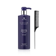 Alterna Caviar Anti-Aging Replenishing Moisture Shampoo | For Dry, Brittle Hair | Protects, Restores & Hydrates | Sulfate Free (with Free Tail Combs) 16.5 Fl Oz