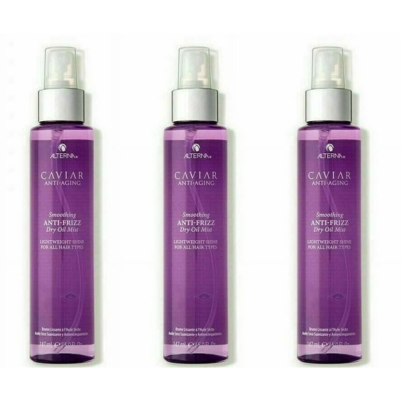 Alterna Caviar Anti-Aging Smoothing Anti-Frizz Dry Oil Mist Lightweight Shine- 3 Pack
