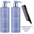 thumbnail image 1 of Alterna Caviar RESTRUCTURING BOND REPAIR Shampoo & Conditioner DUO w/ SLEEK COMB - 16.5 oz / 487 ml DUO KIT with pumps, 1 of 1